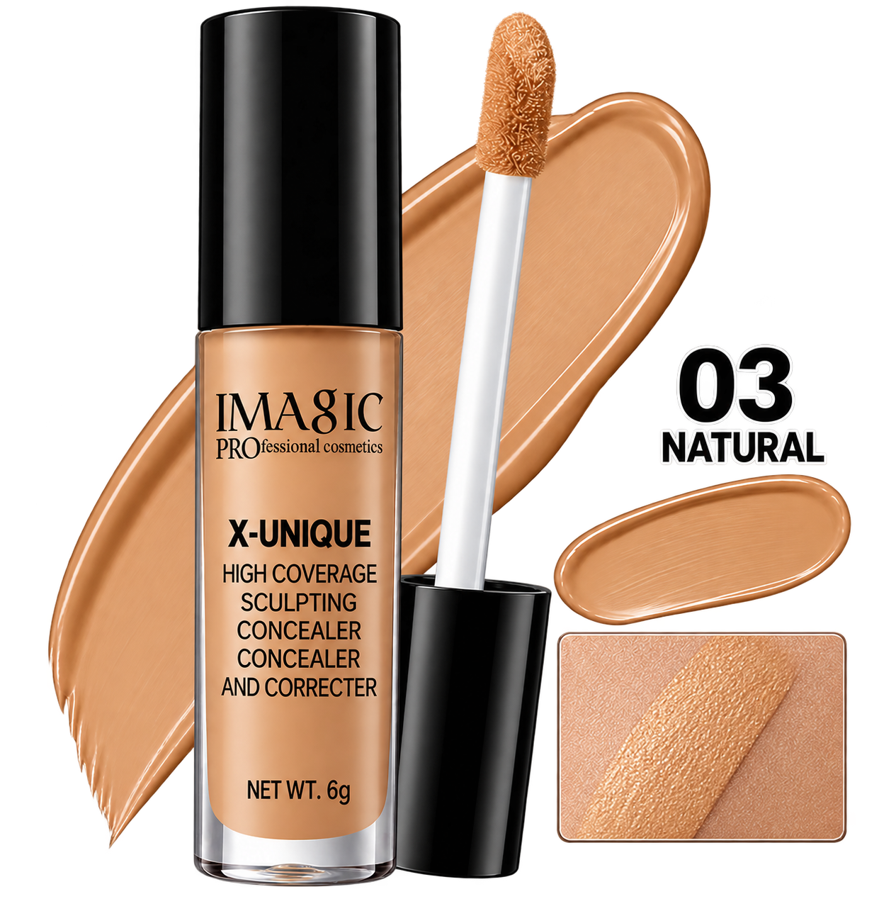 IMAGIC X-UNIQUE High Coverage Sculpting Concealer - Image 3