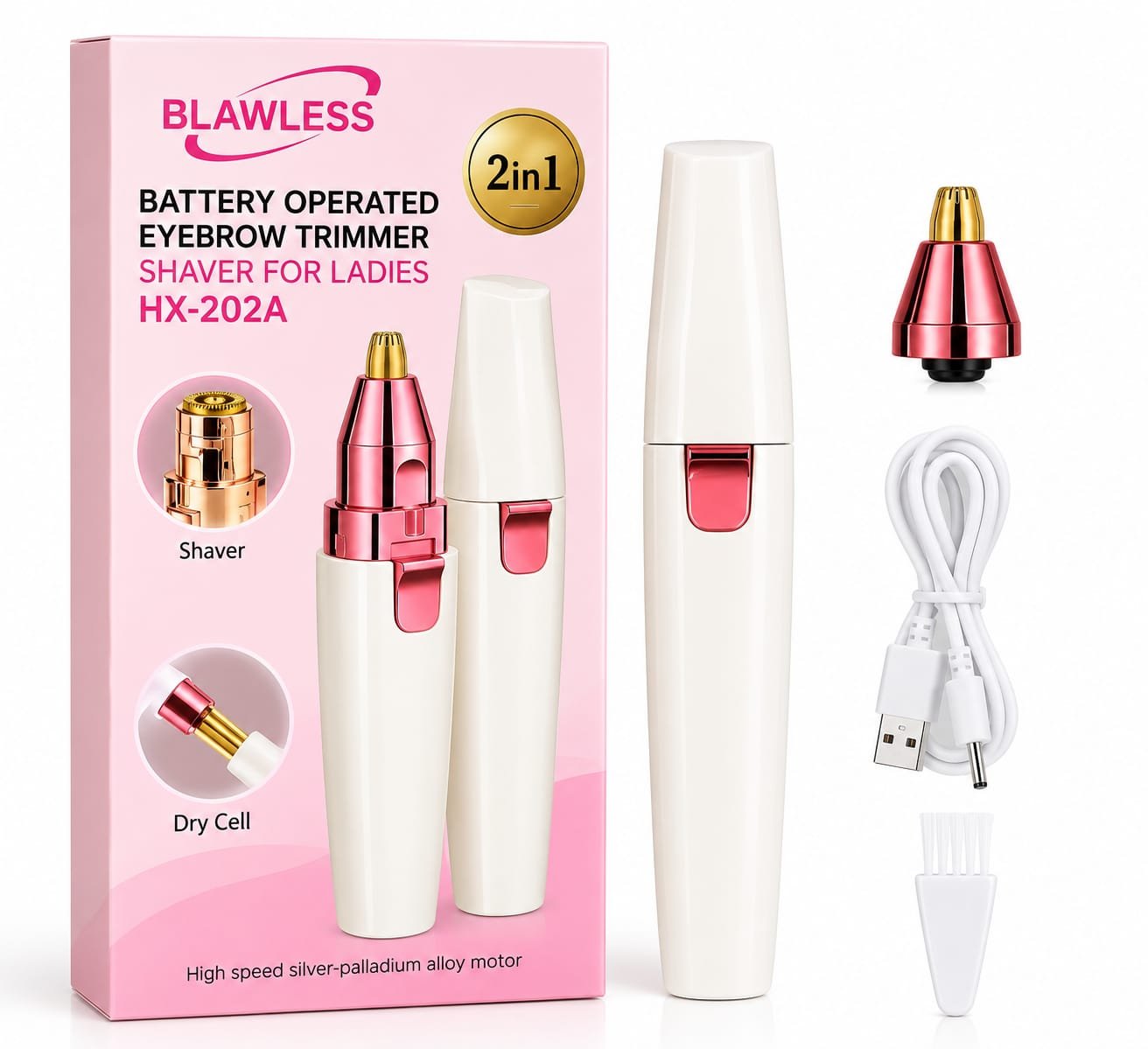 BLAWLESS 2-in-1 Eyebrow Trimmer & Shaver