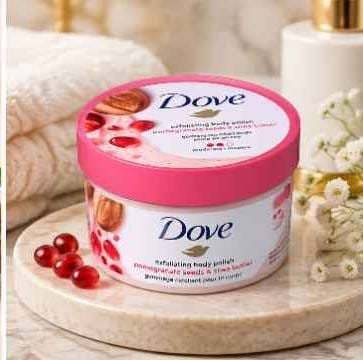 Dove Exfoliating Body Polish – Pomegranate Seeds & Shea Butter 🍓 - Image 2