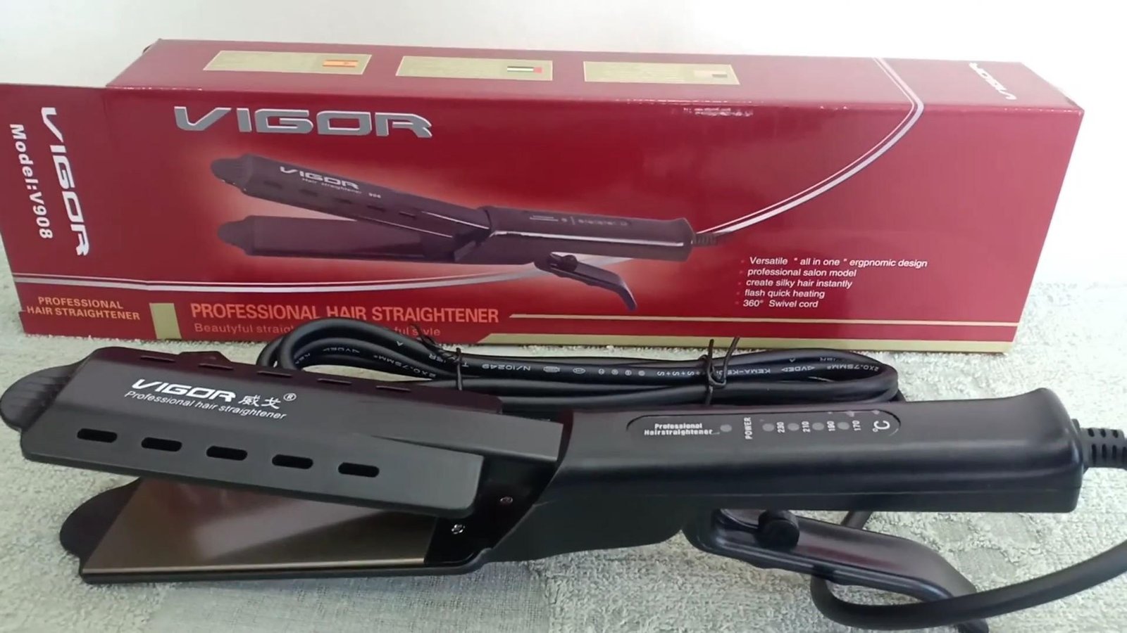 VIGOR V-908 Professional Hair Straightener - Image 5