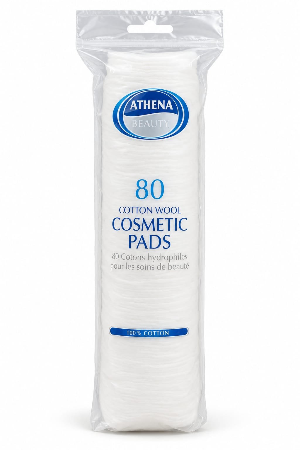 Athena Beauty 80 Cotton Wool Cosmetic Pads - Image 3