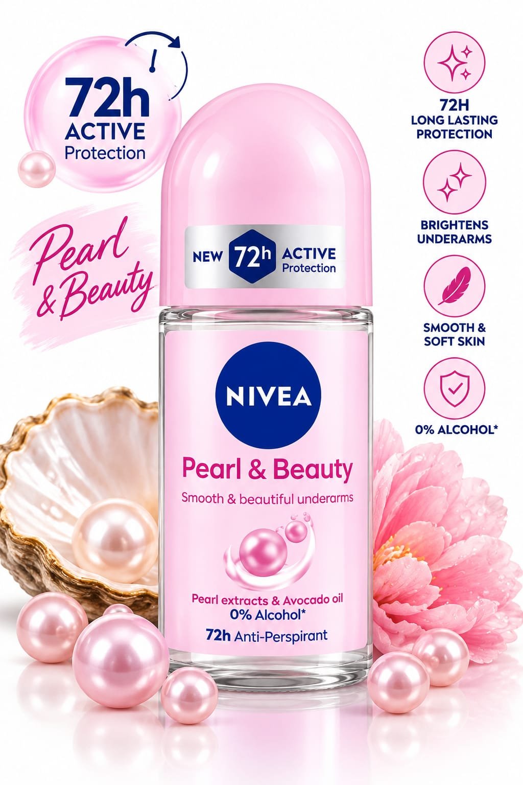 NIVEA Pearl & Beauty Roll-On - Image 3