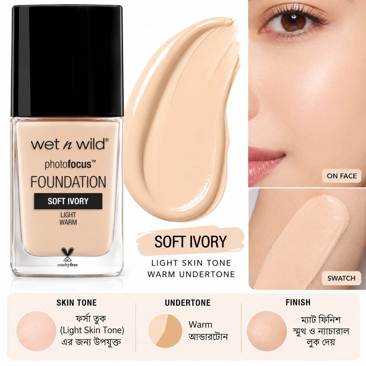 Wet n Wild Photo Focus Matte Foundation - Image 6