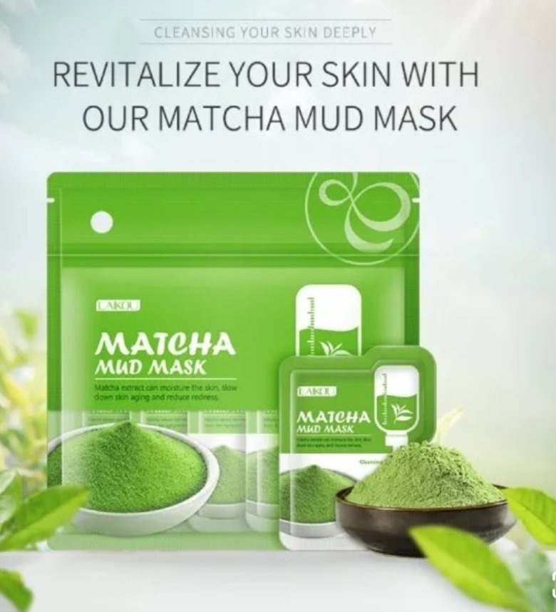 LAKOU Matcha Mud Mask 12 PCS - Image 3