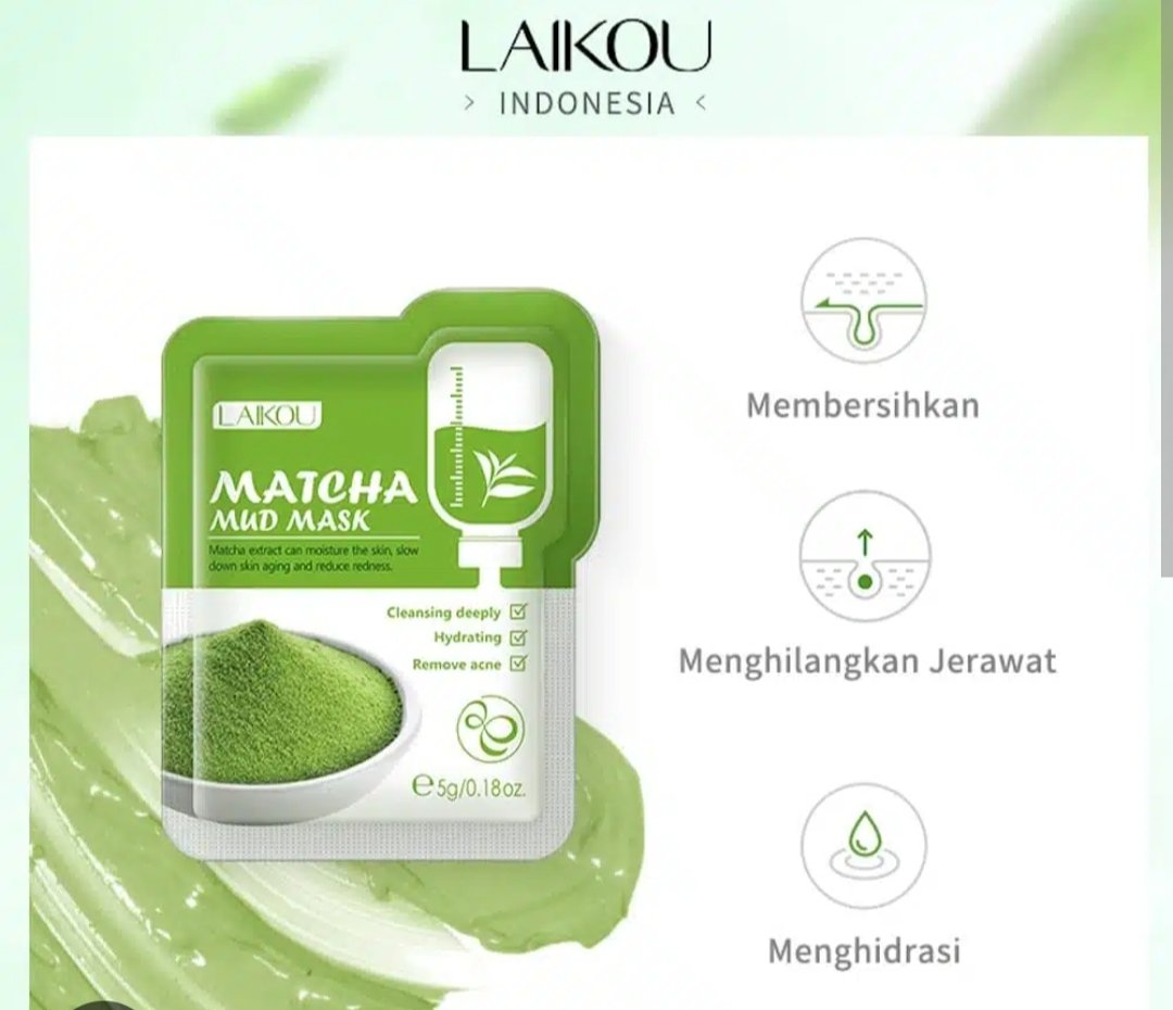 LAKOU Matcha Mud Mask 12 PCS - Image 5