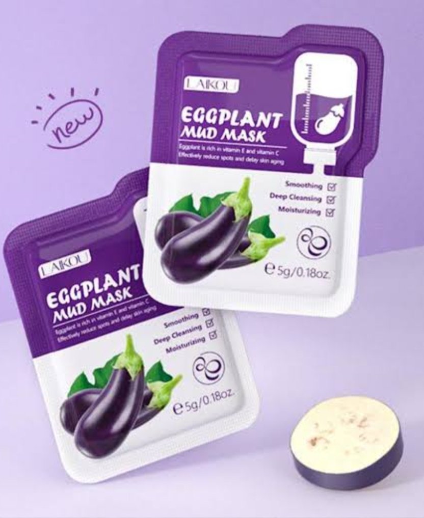 LAIKOU Eggplant Mud Mask 1 PCS - Image 2
