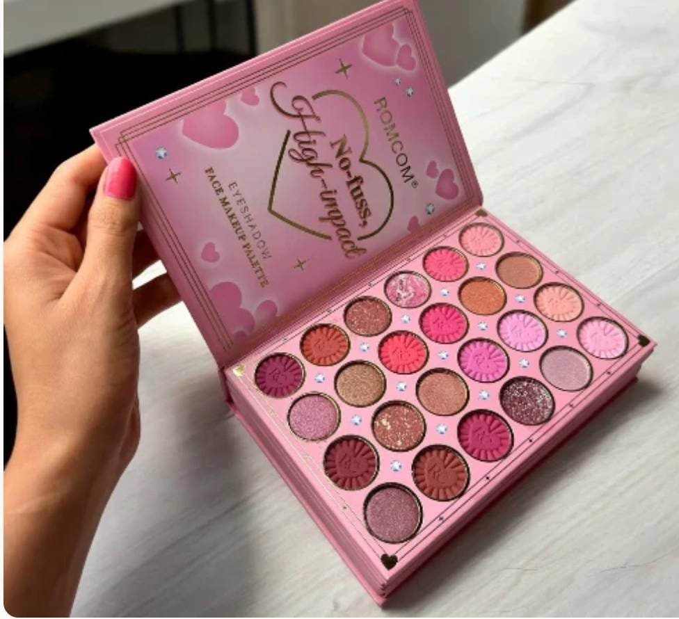 ROMCOM Dazzle Glow & Non-Fuss High-Impact Eyeshadow and Face Makeup Palette - Image 7